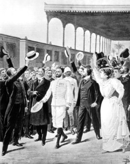 Arrivée de Marchand à la gare du Caire