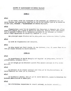 Statuts du Rassemblement du Peuple Français