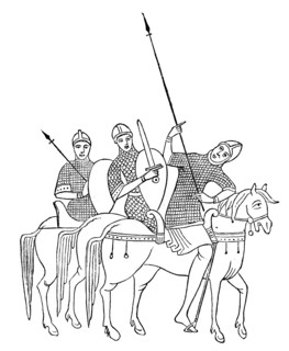 Dessin des Chevaliers Francs.