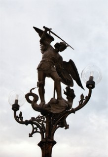 Saint-Michael slaying the dragon.