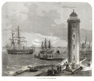 Vue du port d'Héligoland.