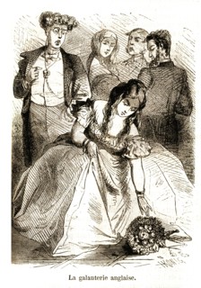Caricature. La vie quotidienne des Anglais.