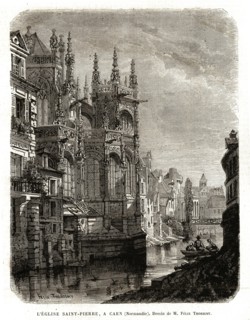 France. L'église Saint-Pierre, à Caen.