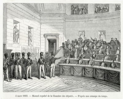 Manuel expulsé de la Chambre de députés.