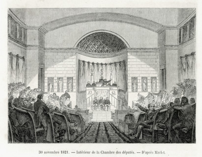 Intérieur de la Chambre des députés, d'après Marlet.