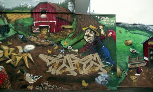 Montreal - Quebec. Popular Art. Street paintings.
