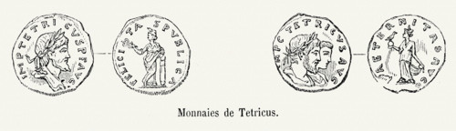 Monnaie frappée sous le règne de Tetricus Ier