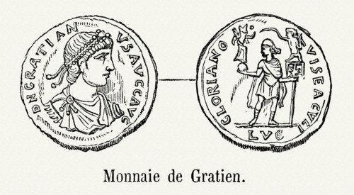 Monnaie frappée sous le règne de Gratien