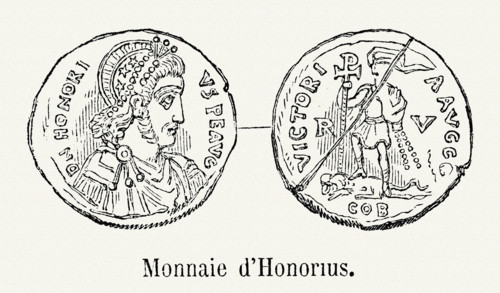 Monnaie frappée sous le règne d'Honorius
