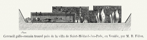 Tombe gallo-romaine trouvée près de la villa de Saint-Médard-des-Prés, en Vendée.