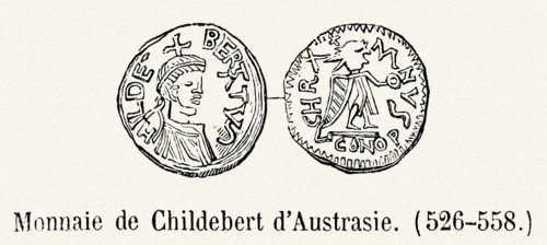 Monnaie frappée sous le règne de Childebert II