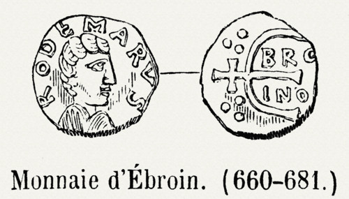 Money of Ebroin (660-681).