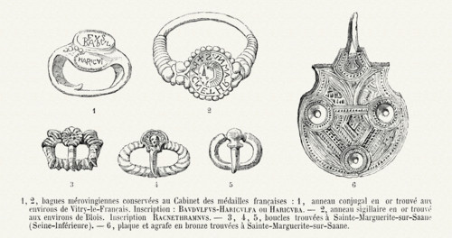 Bijoux mérovingiens.