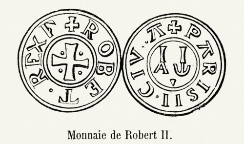 Monnaie frappée sous le règne de Robert II de France