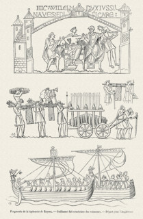 Fragments de la tapisserie de Bayeux.