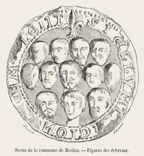 Seal of the commune of Meulan.