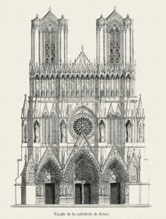Façade de la cathédrale de Reims.
