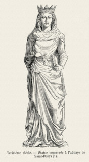 Statue de Constance, femme de Robert 'le Diable", duc de Normandie.