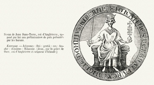 Sceau de Jean Sans-Terre, roi d'Angleterre.
