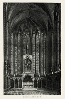 Vue intérieure de la Sainte-Chapelle.