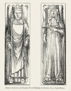 Gisant de Charles VI et d'Isabeau d Bavière.