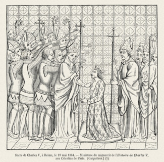 Sacre de Charles V, à Reims.