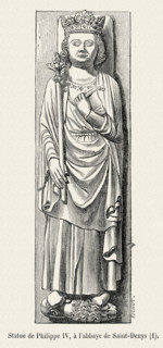 Statue de Philippe IV, à l'abbaye de Saint-Denis.