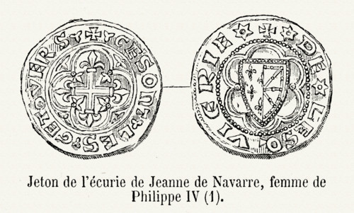 Jeton de l'écurie de Jeanne de Navarre.