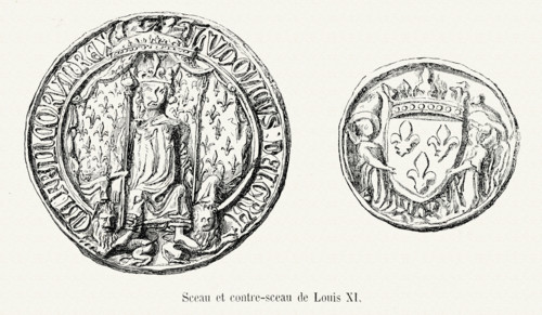 Sceau et contre-sceau de Louis XI.