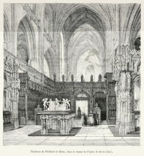 Tombeau de Philibert le Beau, dans le choeur de l'église de Brou (Ain).