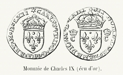 Monnaie de Charles IX (écu d'or).