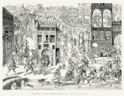 Tableau des événements de la Saint-Barthélémy.
