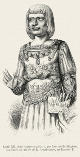 Alabaster half-statue of Louis XII.