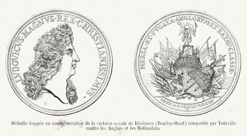 Embossed medal in commemoration of the naval victory at Bévéziers