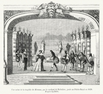 A scene from the tragedy of Mirame.