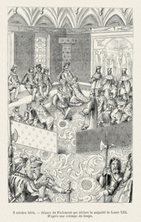 Meeting held in Parliament, declaring the majority in favour of Louis XIII.