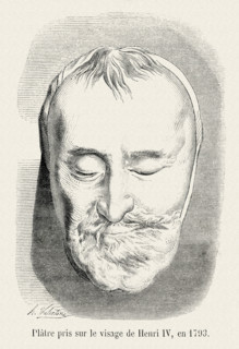Plaster cast taken of the face of Henry IV, in 1793.