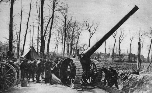 English artillery on the frontline