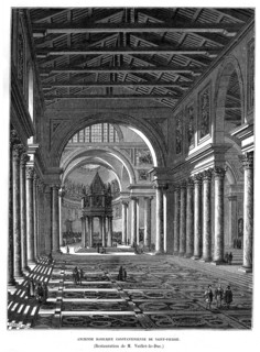 Ancienne basilique constantinienne de Saint-Pierre.