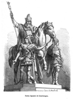 Statue équestre de Charlemagne.