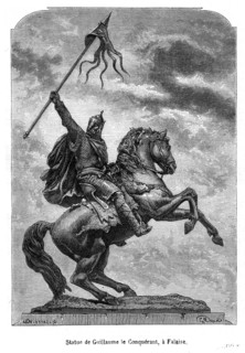 Statue équestre de Guillaume le Conquérant à Falaise.