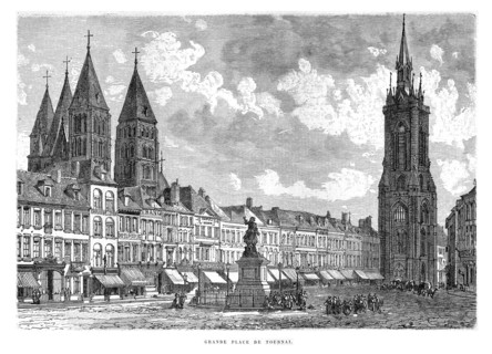 Print of the Square of Tournai