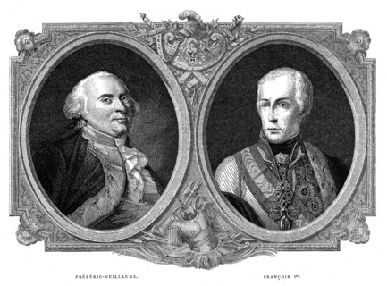 Frédéric-Guillaume Ier de Prusse et l'Empereur François 1er d'Autriche