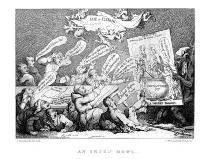 An Irish Howl". Le cri de l'Irlande. Appel à l'indépendance et réaction des Anglais. Caricature