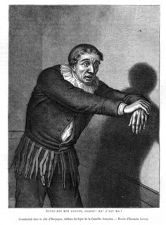 Grandménil dans le rôle d'Harpagon. Molière. Tableau du foyer de la Comédie française. gravure.