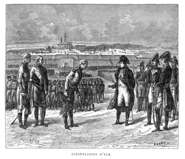 Capitulation d'Ulm. Napoléon. « Soldats de la Grande Armée, je vous ai annoncé une grande bataille.