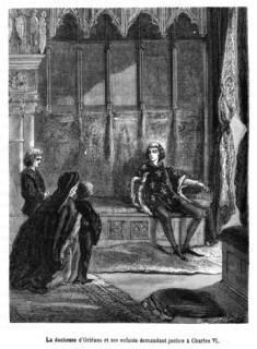 La duchesse d'Orléans et ses enfants demandant justice à Charles VI.