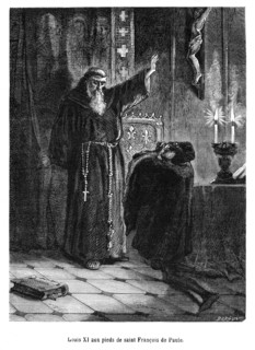 Louis XI aux pieds de saint François de Paule.