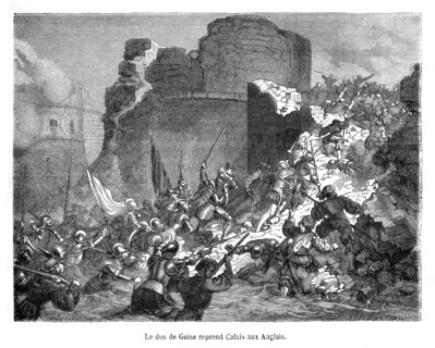 Le duc de Guise reprend Calais aux Anglais. Lieutenant général du royaume et reprend Calais aux