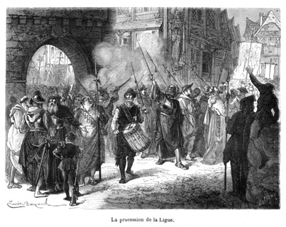 Guerres de religions. La procession de la Ligue.